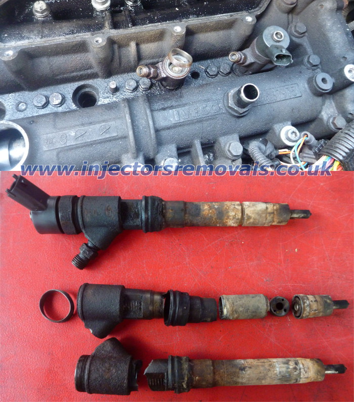 Snappped injector removed from Fiat Ducato with
                2.3 HDi Euro 4 engine